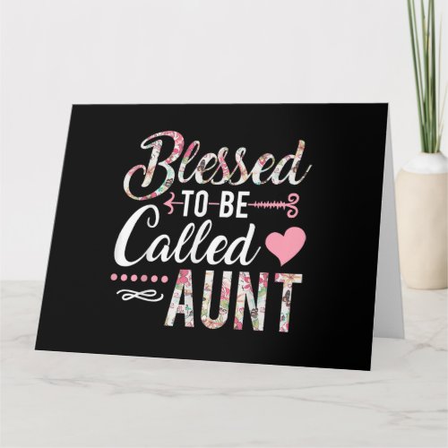 Blessed To Be Called Aunt Floral Women Gift Card