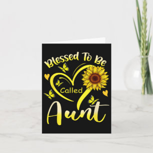 Blessed To Be Called Aunt Sunflower Cute Floral Mo Card