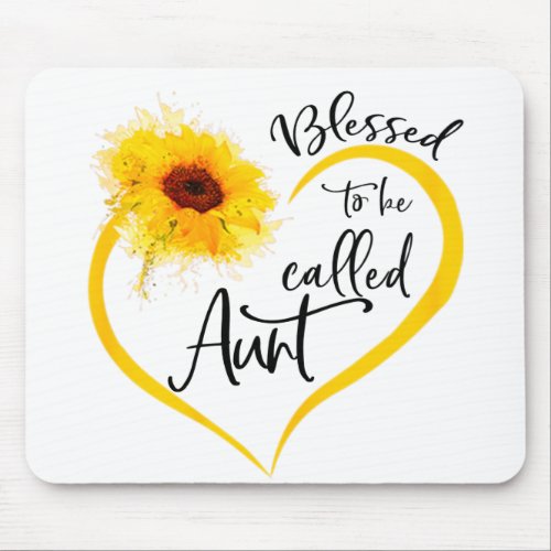 Blessed To Be Called aunt Sunflower Gifts Mouse Pad