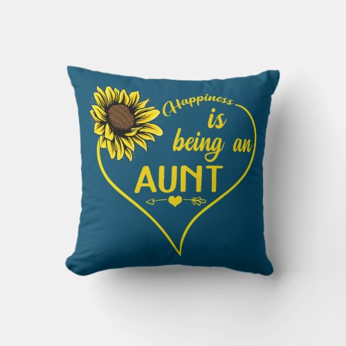 Blessed To Be Called Aunt Sunflower Mothers Day Throw Pillow