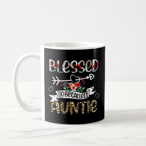 Blessed To Be Called Auntie Leopard Funny Mom Moth Coffee Mug