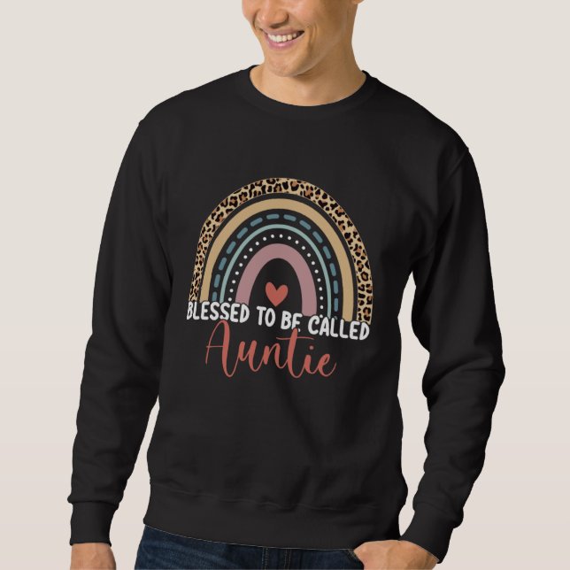 Blessed To Be Called Auntie Rainbow Mother s Day L Sweatshirt (Front)