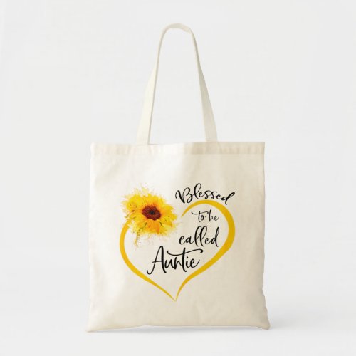 Blessed To Be Called auntie Sunflower Gifts Tote Bag
