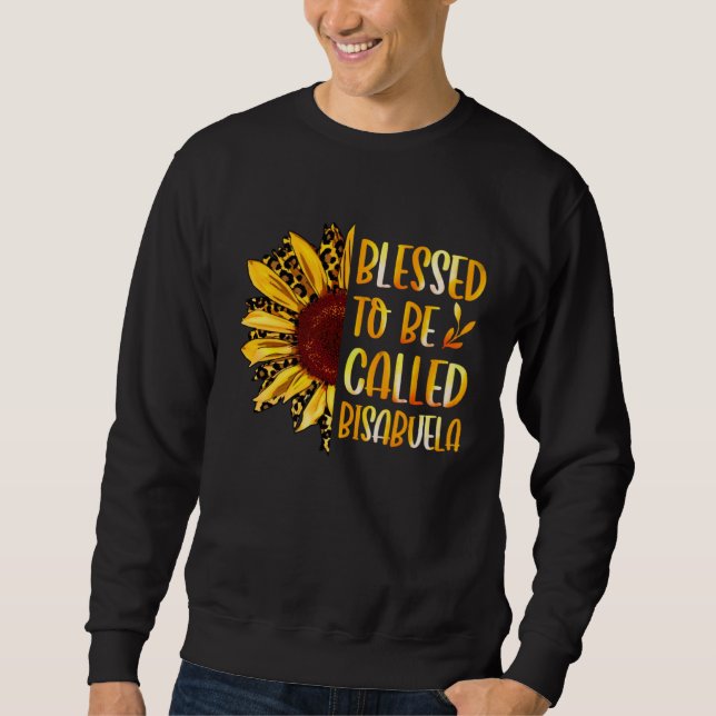 Blessed To Be Called Bisabuela Cute Sunflower Moth Sweatshirt (Front)