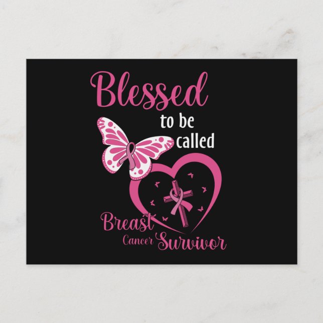 Blessed To Be Called Breast Cancer Survivor Faith Postcard (Front)