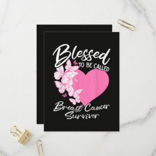 Blessed to Be Called Breast Cancer Survivor  Invitation Postcard