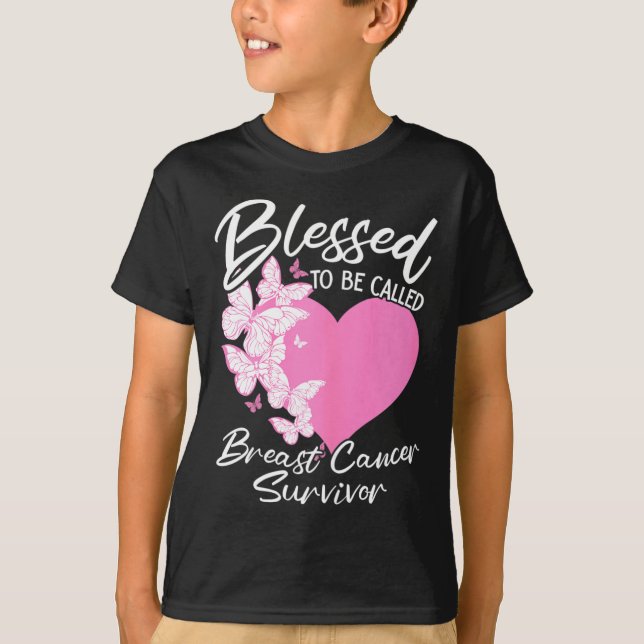 Blessed To Be Called Breast Cancer Survivor Pink B T-Shirt (Front)