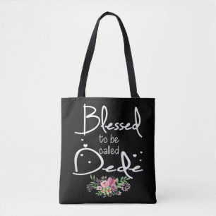 Blessed To Be Called Dede Colorful Xmas Tote Bag