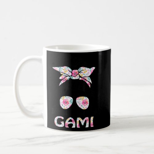 Blessed to be called Gami Messy Bun Floral Mother Coffee Mug