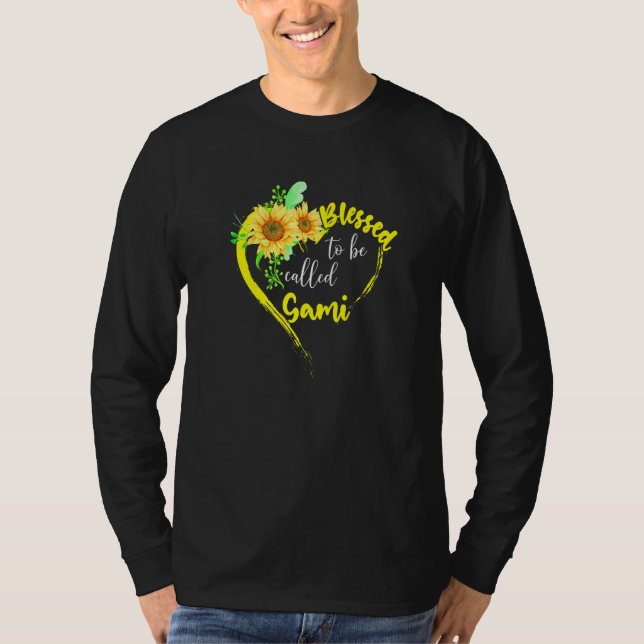 Blessed To Be Called Gami Sunflower Gami Mother's  T-Shirt (Front)