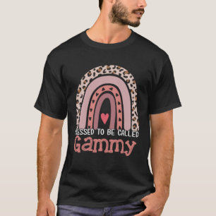 Blessed To Be Called Gammy Rainbow Leopard Mother  T-Shirt