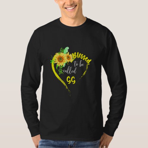 Blessed To Be Called Gg Sunflower Gg Mothers Day  T_Shirt