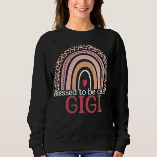 Blessed To Be Called Gigi Rainbow Leopard Print Mo Sweatshirt
