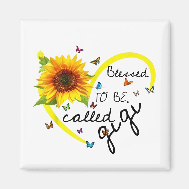 Blessed To Be Called Gigi Sunflower Gifts Magnet (Front)