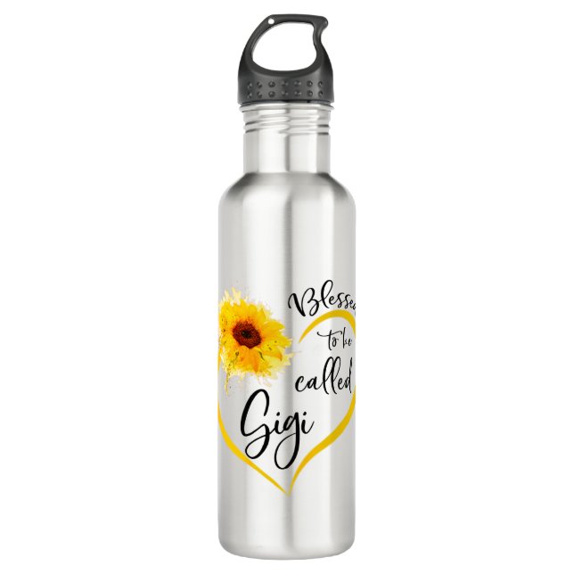 Blessed To Be Called gigi Sunflower Gifts Stainless Steel Water Bottle (Front)