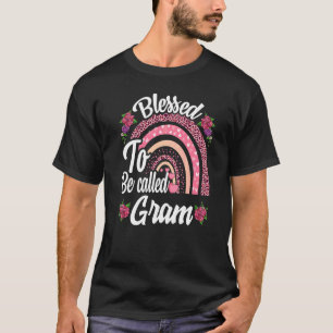 Blessed To Be Called Gram Cute Rainbow For Mothers T-Shirt