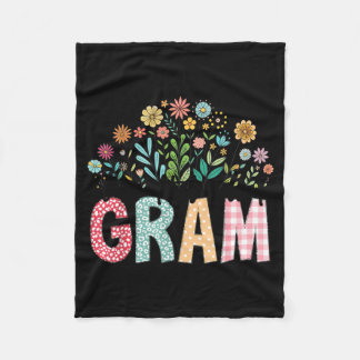 Blessed To Be Called Gram Floral Mothers Day Fleece Blanket