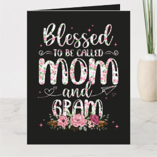 Blessed To Be Called Gram Flower Lovers Card