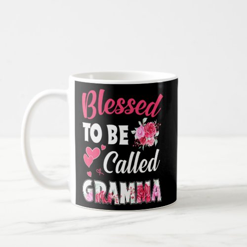Blessed To Be Called Gramma Funny Floral Gramma Mo Coffee Mug