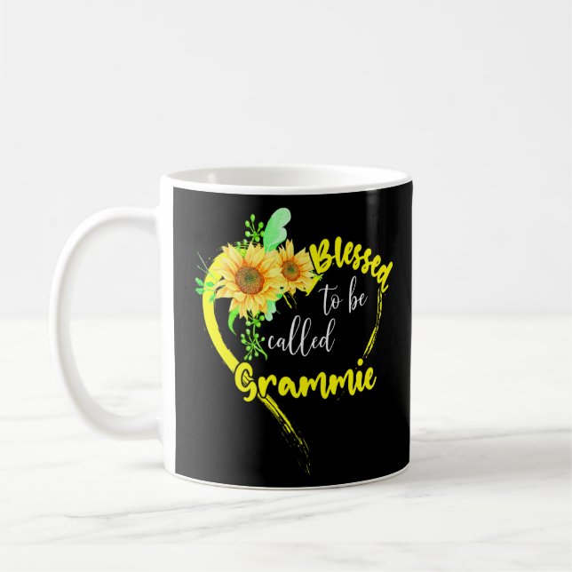 Blessed To Be Called Grammie Sunflower Grammie Mot Coffee Mug (Left)