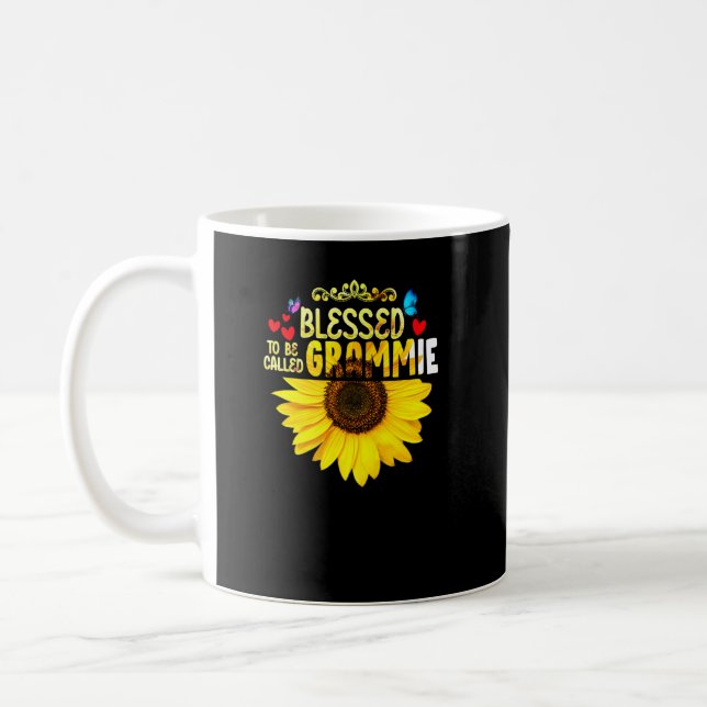 Blessed To Be Called Grammie Womens Sunflower Gram Coffee Mug (Left)