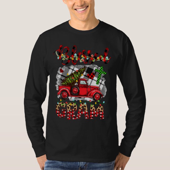 Blessed To Be Called Grammy Christmas Red Truck T-Shirt (Front)