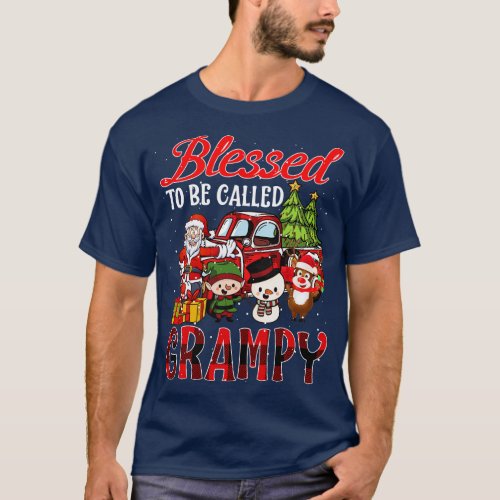 Blessed To Be Called Grampy Christmas Buffalo Plai T_Shirt