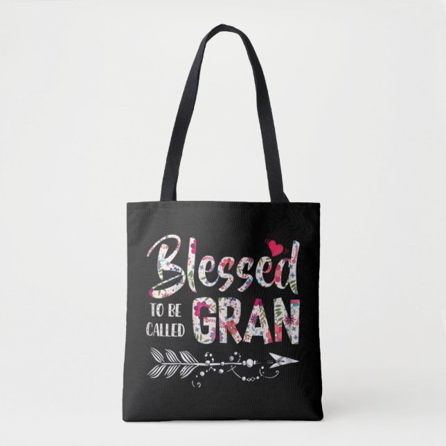 Blessed to be called Gran Colorful Xmas  Tote Bag (Front)