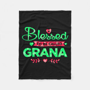 Blessed To Be Called Grana Funny Grandma Christmas Fleece Blanket