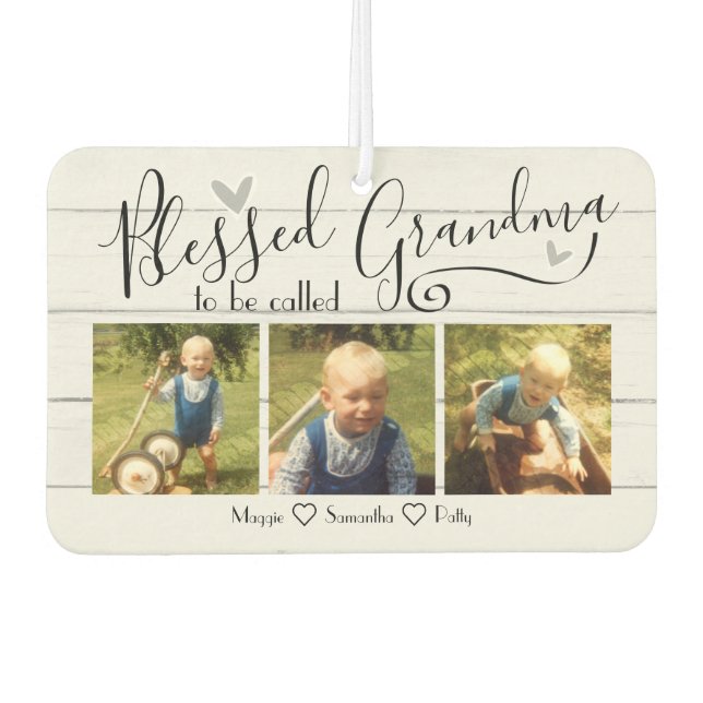 Blessed to be Called Grandma 3 Photo Air Freshener (Front)