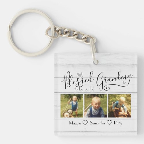 Blessed to be Called Grandma 3 Photo  Keychain