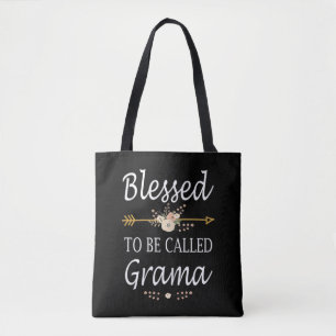 Blessed to be called Grandma Colorful Xmas Tote Bag