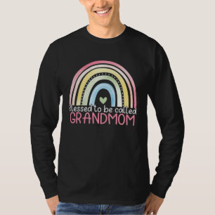 Blessed To Be Called Grandmom Rainbow Happy Mother T-Shirt