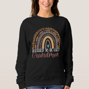 Blessed To Be Called Grandmom Rainbow Leopard Moth Sweatshirt