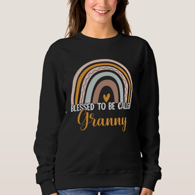 Blessed To Be Called Granny Boho Rainbow Mother s  Sweatshirt (Front)