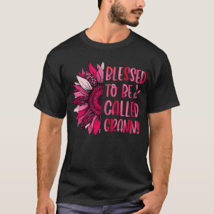 Blessed To Be Called Granny Cute Floral Women Moth T-Shirt
