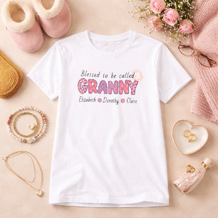 Blessed to be called Granny Personalized Names T-Shirt