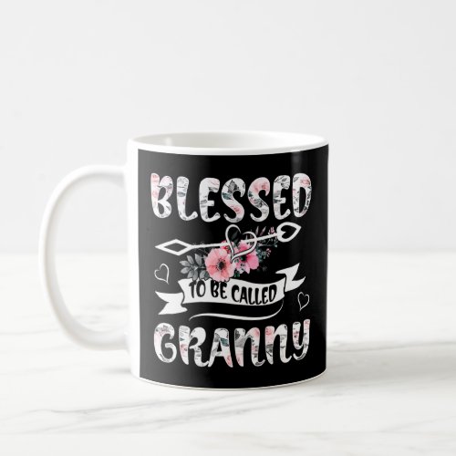 Blessed To Be Called Granny Womens Floral Mothers  Coffee Mug