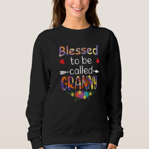 Blessed To Be Called Granny Womens Granny Floral M Sweatshirt