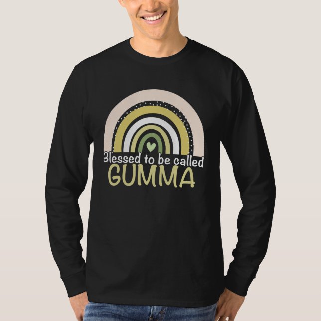 Blessed To Be Called Gumma Boho Rainbow Mother s D T-Shirt (Front)