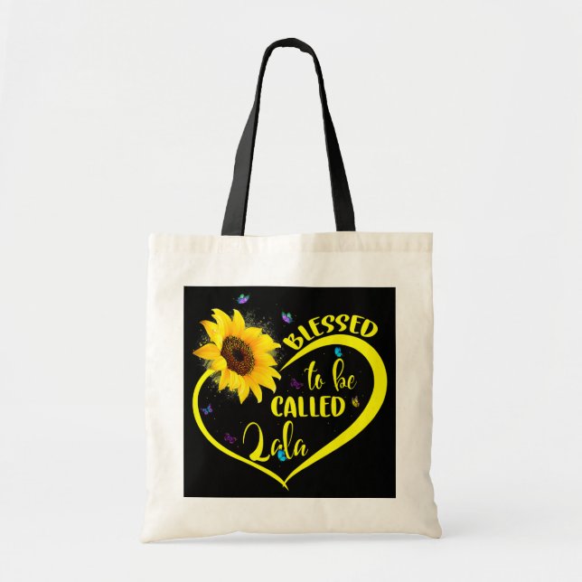 Blessed To Be Called Lala Sunflower Lovers Tote Bag (Front)