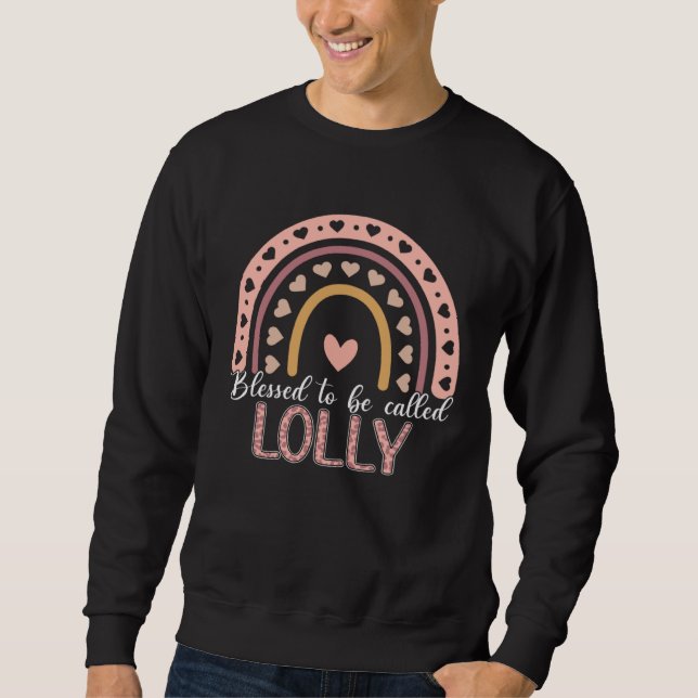 Blessed To Be Called Lolly Leopard Rainbow Cute Mo Sweatshirt (Front)