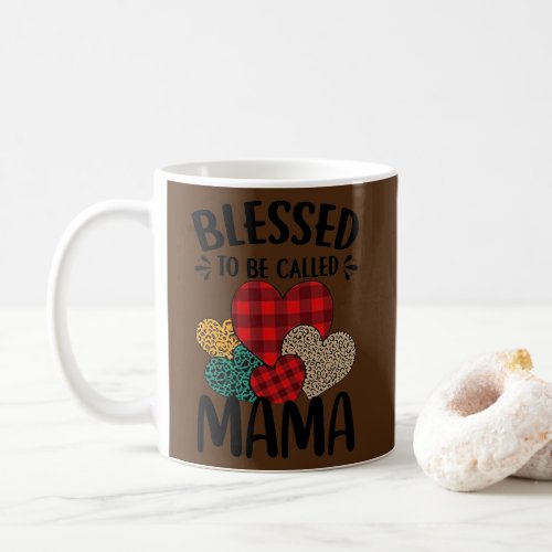 Blessed To Be Called Mama Cute Leopard Heart Coffee Mug