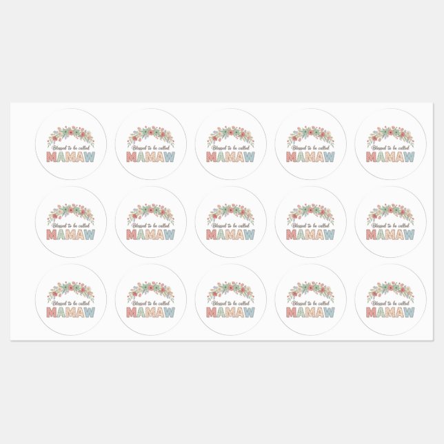 Blessed to be called Mamaw Labels (Sheet)