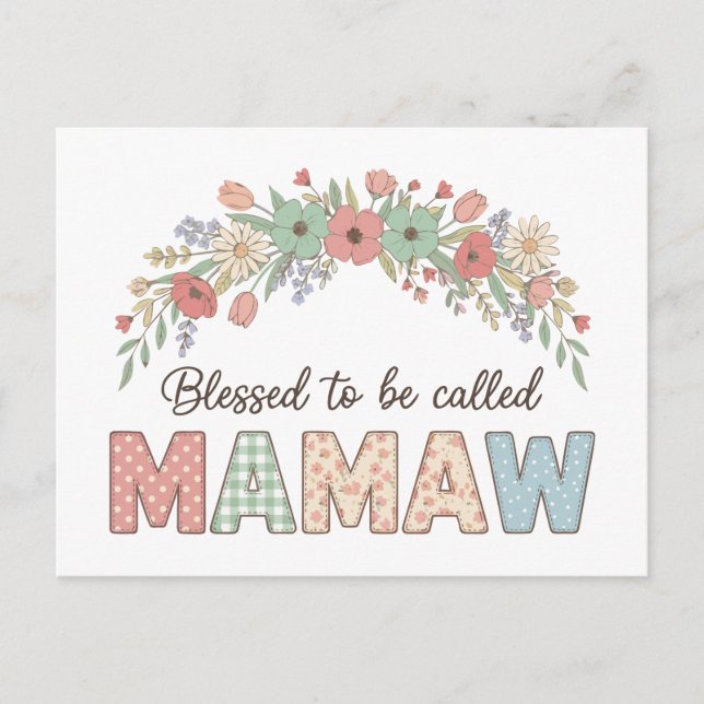 Blessed to be called Mamaw Postcard (Front)