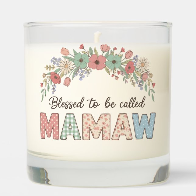 Blessed to be called Mamaw Scented Candle (Front)