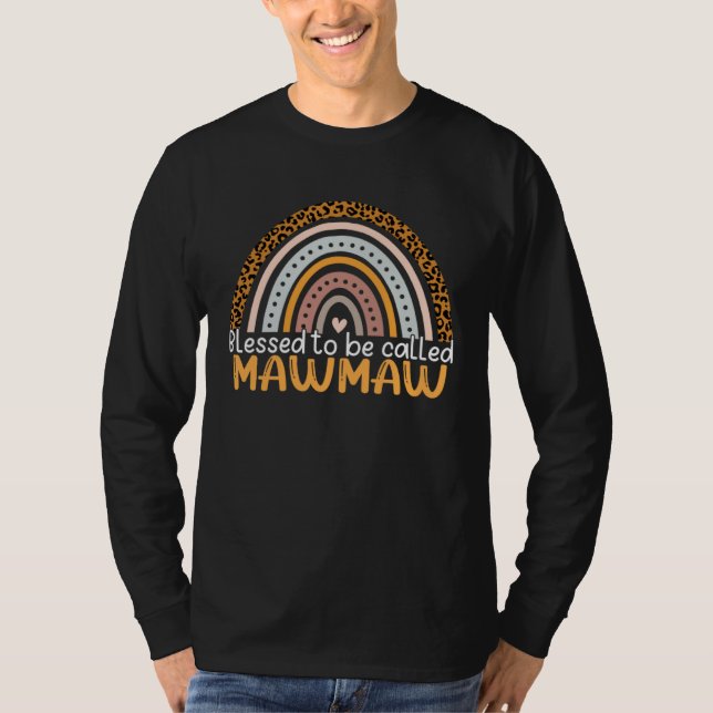 Blessed To Be Called Mawmaw Leopard Rainbow Best M T-Shirt (Front)