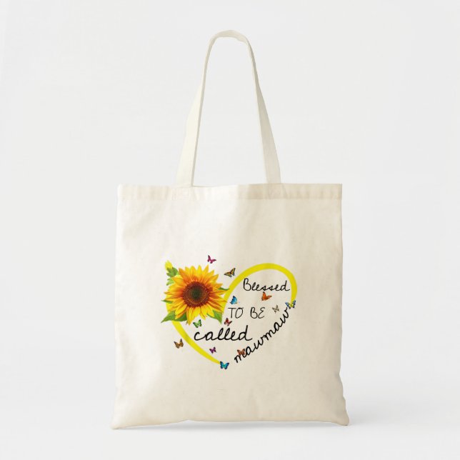 Blessed To Be Called Mawmaw Sunflower Gifts Tote Bag (Front)
