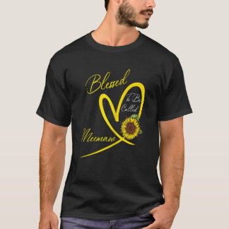 Blessed To Be Called Meemaw Sunflower Heart T-Shirt