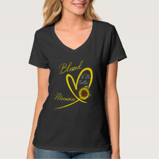Blessed To Be Called Meemaw Sunflower Heart T-Shirt